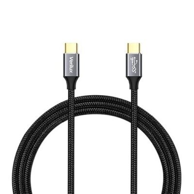 Verilux® C Type Cable Fast Charging 100W 10Ft/3m Fast Charging USB C Cable USB 3.1 Gen 2 10Gbps Data Transfer Supports 4K HD Video Output Thunderbolt 3 Compatible with MacBook Pro/Air, Hub(Black)