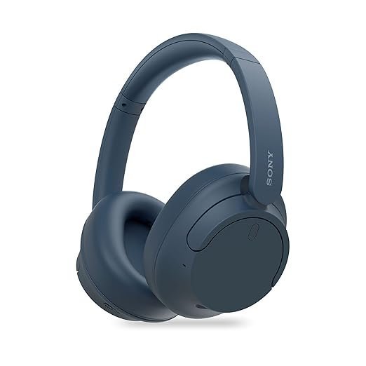 Sony WH-CH720N Noise Cancellation Wireless Bluetooth Over Ear Headphones with Mic, Up to 50Hrs Battery- Blue