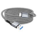 LDLrui 3M USB-C Cable 10Gbps Data Transfer, Braided Type C Fast Charging USB 3.2 Gen 2 to USB C Charger Cord for Oculus Quest 2, iPhone 15 Pro, Galaxy S23/S22/S21/S20, Moto G9, Pixel 8/7, Webcam