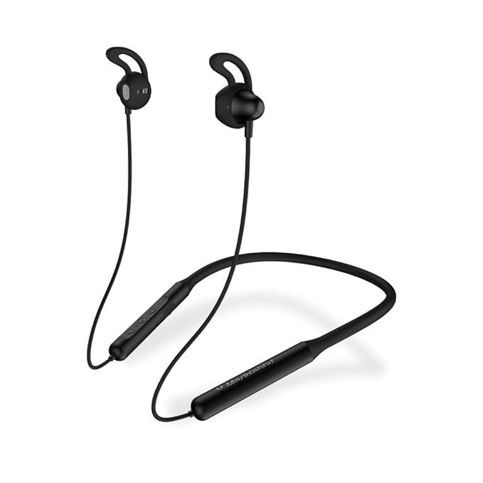 MadRabbit Fly Wireless Bluetooth earphones with Mic Sporty Semi in Ear Dual Pairing Neckband, 14.2MM Ultra-Clear Sound Driver, Upto 20H Battery, Magnetic buds, Type C, IPX5, Voice Assistant
