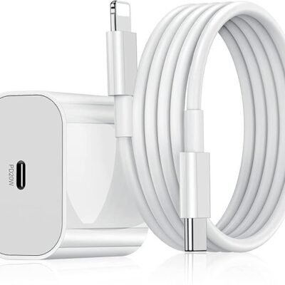 DR VAKU 20W Original (Mfi-Certified) Charger&Cable Compatible With Iphone 14/14Plus/14Pro/14Promax 13/13Pro/13Promax 12/12Pro/12/11/X/Xr Series (White)