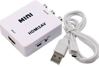 TrustEdge  TV-out Cable MINI HDMI2AV UP Scaler 1080P HD Video??(White, For TV)